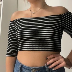 Off the shoulder crop top